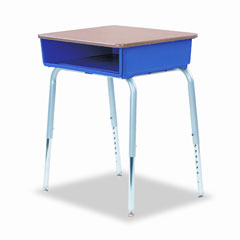 Virco 785 Open-Front Student Desks with Colored Bookboxes