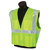ANSI Class 2 Deluxe Style Vests (Size Group : Medium/Large, Material : Mesh, Closure Type : Zipper)