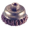 Knot Wire Cup Brushes (Dia. : 6 in, Wire Size : 0.0200 in, Arbor Thread - TPI or Pitch : 5/8 in - 11)
