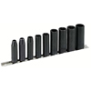 6-Point Impact Deep Socket Sets (Drive Size : 3/8 in, No. of Points : 6, Drive Type : Square)