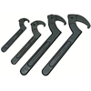 Hook Spanner Sets (Opening Type : Hook, Includes : (1) 3/4 - 2 in, (1) 1 1/4 - 3 in, (1) 2 - 4 3/4 in, (1) 4 1/2 - 6 1/4 in, Material : Forged Alloy Steel)