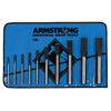 10 Piece Cold Chisel Sets (Cutting Width : 1/4 in, 5/16 in, 3/8 in, 7/16 in, 1/2 in, 5/8 in, 3/4 in, 7/8 in, 1 in, 1 1/8 in, Tip Type : Flat, Quantity : 10 per pouch)