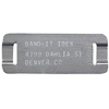 I.D. Tags (Length : 2 in, Width : 3/4 in, Thickness : 0.0150 in)