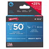 T50 Type Staples (Quantity : 24 Packs Per Case, Length : 1/4 in, Width : 3/8 in)