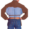 Cape Sleeves (Size Group : 2X-Large, Material : Split Cowhide, Color : Lava Brown)