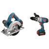 Litheon� Cordless Combo Kits (Voltage : 18.00 V, Batt. Type : Litheon, Includes : CCS180 6-1/2 in. Circular Saw, 17618 1/2 in. Brute Tough Hammer Drill/Driver, (2) FatPack Batteries, 30-Minute Charger, (1) Phillips Power Bit, (1) Magnetic Bit Holder, (1) 6 1/2 in. Carbide Circ Saw Blade, (1) Auxiliary Handle, Carrying B)