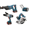 Litheon� Cordless Combo Kits (Voltage : 18.00 V, Batt. Type : Litheon, Includes : 17618 1/2 in. Brute Tough Hammer Drill/Driver, CCS180 6-1/2 in. Circular Saw, CRS180 1-1/8 in. Recip Saw, CFL180 Flashlight, (2) FatPack Batteries, 30 Minute Charger, (1) 12 in. Demolition Recip Blade, (1) 6 1/2 in. Carbide Circ Saw Blade,)