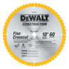 Construction Miter/Table Saw Blades (Diameter : 10 in, Thickness : 0.0710 in, Arbor Diam : 5/8 in)