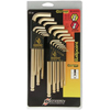 GoldGuard� Balldriver� L-Wrench Combination Sets (Measuring System : Inch/Metric, Tip Size : 0.050 in, 1/16 in, 5/64 in, 3/32 in, 7/64 in, 1/8 in, 9/64 in, 5/32 in, 3/16 in, 7/32 in, 1/4 in, 5/16 in, 3/8 in, 1.500 mm, 2 mm, 2.500 mm, 3 mm, 4 mm, 5 mm, 6 mm, 8 mm, 10 mm, 0.050 in [Min], 1.500 mm [Min], 3/8 in [Max], 10 mm [Max], Tip Type : Ball Hex)
