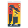 Hex L-Wrench Combination Sets (Measuring System : Inch/Metric, Tip Size : 0.050 in, 1/16 in, 5/64 in, 3/32 in, 7/64 in, 1/8 in, 9/64 in, 5/32 in, 3/16 in, 7/32 in, 1/4 in, 5/16 in, 3/8 in, 1.500 mm, 2 mm, 2.500 mm, 3 mm, 4 mm, 5 mm, 6 mm, 8 mm, 10 mm, Tip Type : Hex)