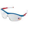 American Pride Series Safety Glasses (Frame Color : Red, White, Blue, Lens Tint : Clear, Lens Material : Polycarbonate)