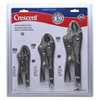 Locking Pliers Sets (Includes : 5, 7, 10 in. Curved Jaw w/Wire Cutter, Finish : Nickel Plated)