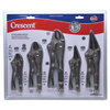 Locking Pliers Sets (Includes : 5, 7, 10 in. Curved Jaw w/Wire Cutter, 6, 9 in. Long Nose w/Wire Cutter, Finish : Nickel Plated)