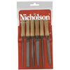 American Pattern File Assortments (Length : 4 in, Includes : Half-Round Slim Taper File, Round Slim Taper File, Hand Slim Taper File, Square Slim Taper File, Pouch, Cut Type : Bastard Cut)