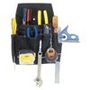 Electrician's Tool Pouches (No. of Compartments : 11, Includes : (2) Large Main Pockets, (3) Smaller Pockets, (6) Large Screwdriver Holders, Electrician Tape Chain, Tool Snap)