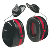 Optime 105 Earmuffs (Noise Reduction Rate (NRR) : 27 dB, Color : Black/Red, Type : Cap Attached)