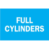 Chemical & Hazardous Material Signs (Depicted Text : Full Cylinders, Color : Blue/White, Length : 7 in)
