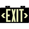 Brady Glo� Exit Signs (Depicted Text : Exit, Color : Black, Length : 8 in)