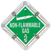 Flip-Style Placards (Depicted Text : Blank, Flammable Gas 2, Non-Flammable 2, Oxygen 2, Length : 10 3/4 in, Width : 10 3/4 in)
