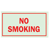 BradyGlo� Glow-In-The-Dark Safety Signs (Depicted Text : No Smoking, Color : Glow Background, Red Text, Length : 7 in)