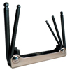 Metric Fold-Up Hex Key Sets (Measuring System : Metric, Tip Size : 4 mm, 5 mm, 6 mm, 8 mm, 10 mm, Tip Type : Ball Hex)