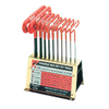 Cushion Grip Inch T-Key Sets (Measuring System : Inch, Tip Size : 3/32 in, 7/64 in, 1/8 in, 9/64 in, 5/32 in, 3/16 in, 7/32 in, 1/4 in, 5/16 in, 3/8 in, Tip Type : Hex)