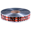 Detectable Warning Tapes (Depicted Text : Caution Oil Line Below, Color : Orange, Color Text : Black)