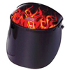 FMX Faceshields (Color : Flame Graphics, Suspension : 3-C Ratchet, Crown : 7 in)