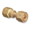 Brass Cylinder Adaptors (From Cylinder Service : CGA-300 Commercial Acetylene, To Regulator Service : CGA-510 POL Acetylene, Material : Brass)