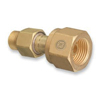 Brass Cylinder Adaptors (From Cylinder Service : CGA-300 Commercial Acetylene, To Regulator Service : CGA-200 MC Acetylene, Material : Brass)