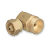 Brass Cylinder Adaptors (From Cylinder Service : CGA-200 MC Acetylene, To Regulator Service : CGA-520 B Tank 90�, Material : Brass)