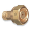 Brass Cylinder Adaptors (From Cylinder Service : CGA-520 B Tank Acetylene, To Regulator Service : CGA-300 Commercial Acetylene, Material : Brass)