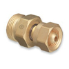 Brass Cylinder Adaptors (From Cylinder Service : CGA-200 MC Acetylene, To Regulator Service : CGA-520 B Tank, Material : Brass)