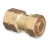 Brass Cylinder Adaptors (From Cylinder Service : CGA-520 B Tank Acetylene, To Regulator Service : CGA-510 POL Acetylene, Material : Brass)