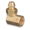 Brass Cylinder Adaptors (From Cylinder Service : CGA-520 B Tank Acetylene, To Regulator Service : CGA-510 POL Acetylene 90�, Material : Brass)