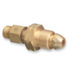 Brass Cylinder Adaptors (From Cylinder Service : CGA-510 POL Acetylene, To Regulator Service : CGA-200 MC Acetylene, Material : Brass)
