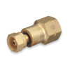 Brass Cylinder Adaptors (From Cylinder Service : CGA-200 MC Acetylene, To Regulator Service : CGA-510 POL Acetylene, Material : Brass)