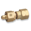 Brass Cylinder Adaptors (From Cylinder Service : CGA-350 Hydrogen, To Regulator Service : CGA-580 Nitrogen, Material : Brass)