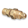 Brass Cylinder Adaptors (From Cylinder Service : CGA-580 Nitrogen, To Regulator Service : CGA-320 Carbon Dioxide, Material : Brass)
