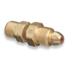 Brass Cylinder Adaptors (From Cylinder Service : CGA-580 Nitrogen, To Regulator Service : CGA-555 Propane (LqW), Material : Brass)
