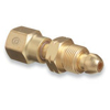 Brass Cylinder Adaptors (From Cylinder Service : CGA-590 Industrial Air, To Regulator Service : CGA-580 Nitrogen, Material : Brass)