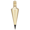 Brass Plumb Bobs (Wt. : 0.90 lb, Dia. : 1 3/16 in, Overall Length : 4 1/2 in)