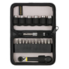 18 Piece Ratchet Offset Screwdriver Sets (Includes : 72 Tooth Ratchet, 1/4 3/16 in. Slotted Bits, #1 2 Philliips Bits, T15 T20 Torx Bits, 1/8 5/32 in. Hex Bits, #1 #2 Square Recess Bits, (6) Sockets 7/32, 1/4, 9/32, 5/16, 11/32 3/8 in, 1/4 in. Socket)
