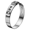 Stepless� Ear Clamps (Clamp Diam : 1/2 in, Width : 0.524 in, 0.618 in, Material : UNS S30400 or DIN 1.4301)