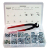 Clamp Service Kits (Includes : (15) of 5/16 , (15) of 3/8 , (15) of 1/2 , (15) of 9/16 , (15) of 5/8 , (12) of 3/4 , (12) of 7/8 , (12) of 15/16 , (12) of 1 , (1) Standard Jaw Pincers, Wt. : 3.13 lb)