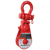 One Sheave Snatch Blocks w/Shackle (Rope Size : 5/8 in [Min], 3/4 in [Max], Working Load Limit : 8 tons, Wheel Diam : 8 in)