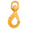 Swivel Eye Safety Hooks (Chain Size : 5/16 in, Hook Opening : 1 1/2 in, Eye Inner Diam : 1 1/2 in)