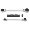 13 Pc. QuadBox� Double Box Ratcheting Wrench Sets (No. of Points : 12, Opening Type : Box, Length Group : Long)