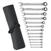 13 Pc. Reversible Combination Ratcheting Wrench Sets (No. of Points : 12, Opening Size : 5/16 in, 11/32 in, 3/8 in, 7/16 in, 1/2 in, 9/16 in, 5/8 in, 11/16 in, 3/4 in, 13/16 in, 7/8 in, 15/16 in, 1 in, Opening Type : Open/Box)