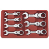 7 Piece Stubby Flex Combination Ratcheting Wrench Sets (No. of Points : 12, Opening Size : 3/8 in, 7/16 in, 1/2 in, 9/16 in, 5/8 in, 11/16 in, 3/4 in, Opening Type : Open/Box)